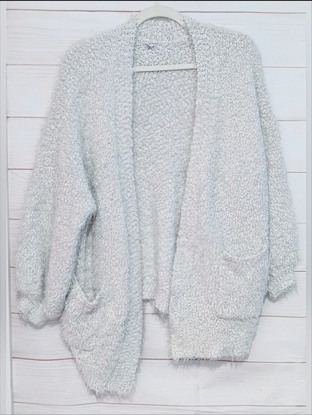Melrose and Market Soft Plush Open-Front Cardigan in Light 🩶 Gray 🩶 Size XXL